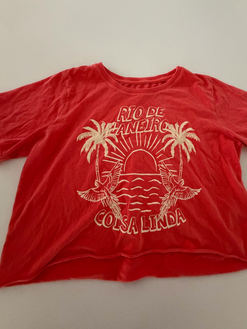 Red 'Rio de Janeiro' Graphic Tee